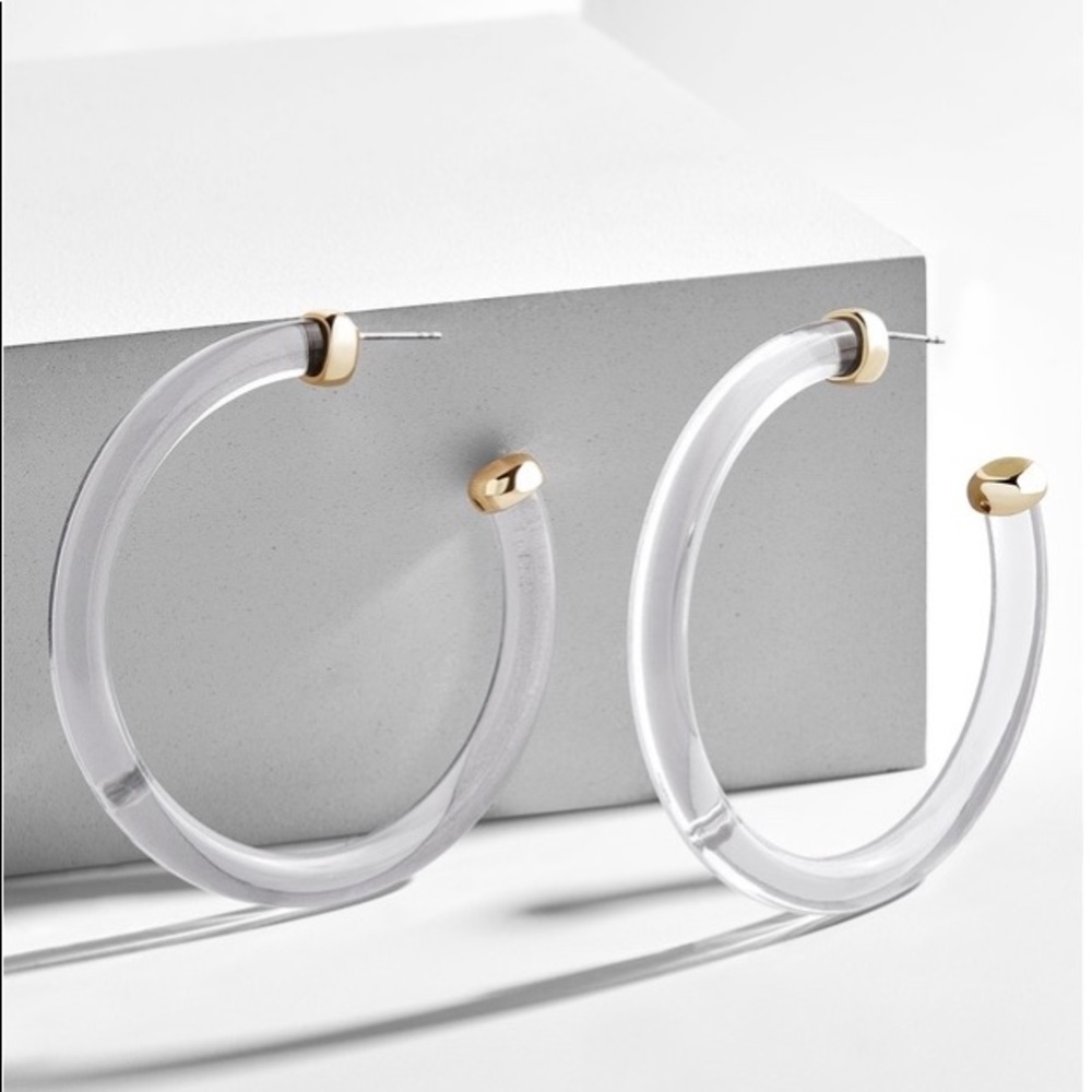 Baublebar LEIA RESIN HOOP EARRINGS NWT